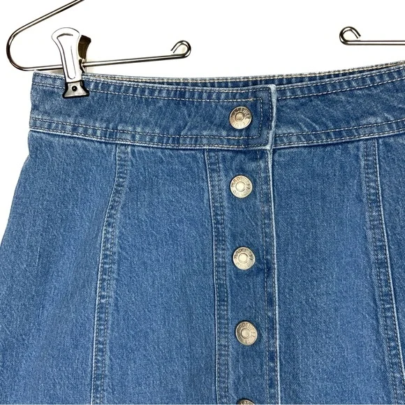 Madewell Stretch Denim A-Line Mini Skirt in Miller Wash - Picture 7 of 10